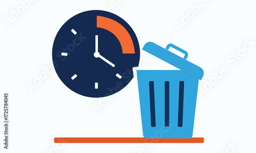 Scheduled Deletion Visual Representation of Data Cleanup and Removal Process Emphasizing the Timely and Regular Disposal of Information