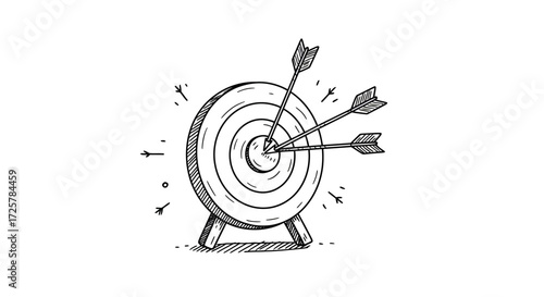 Target with arrows in the center
