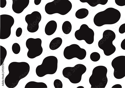 Black irregular shapes on white abstract pattern vector