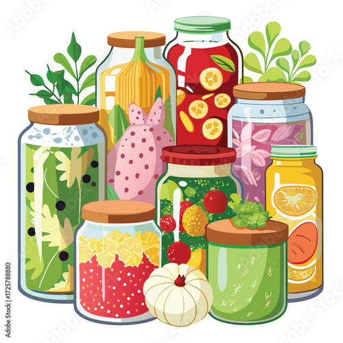 Homemade Preserves Collection Jars Fruits Vegetables homemade preserves collection jars