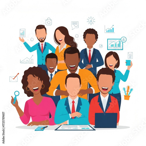 Successful Diverse Business Team Collaboration