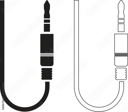  microphone wire vector illustration