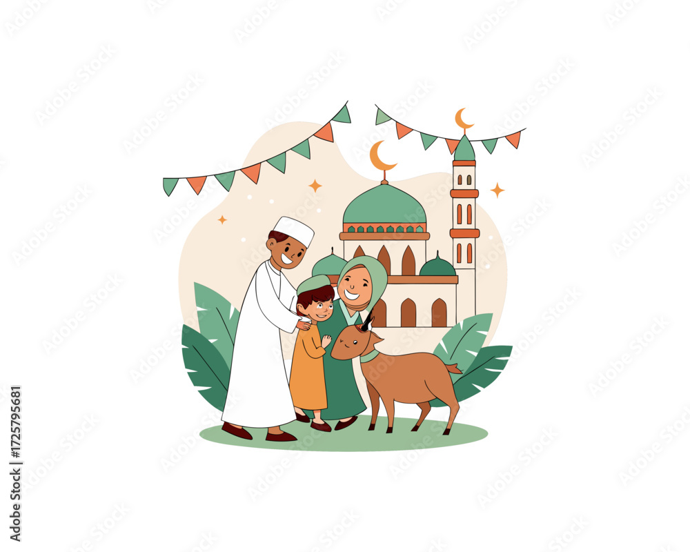 Naklejka premium Qurbani Eid vector Free SVG Download