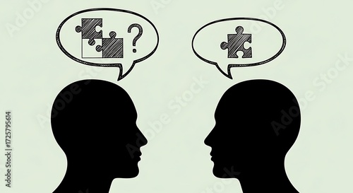 Wallpaper Mural Understanding Differences Through Problem Solving Thought Bubbles Torontodigital.ca