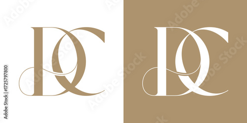 DC Logo Vector Illustration , Initial Logo for Brand Company