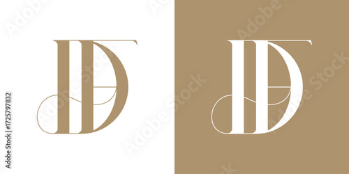 DF Logo Vector Illustration , Initial Logo for Brand Company