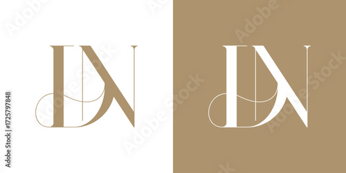DN Logo Vector Illustration , Initial Logo for Brand Company