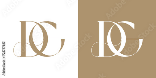 DG Logo Vector Illustration , Initial Logo for Brand Company
