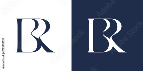 BR Letter Abstract Logo Design , Initial Logo Vector for Brand