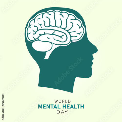 World Mental Health day vector illustration.