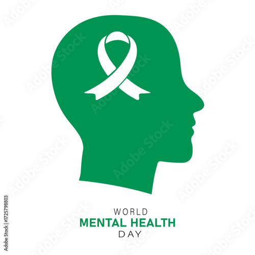 World Mental Health day vector illustration.