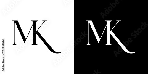 Photos MK Letter Monogram Logo Design Vector , Initial Logo for Brand Company