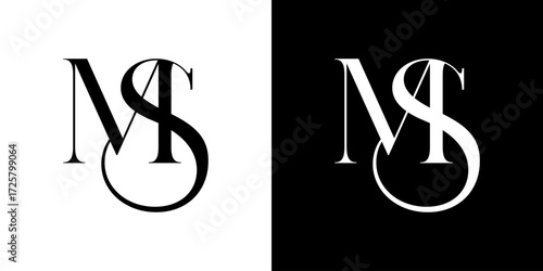 MS Letter Monogram Logo Design Vector , Initial Logo for Brand Company
