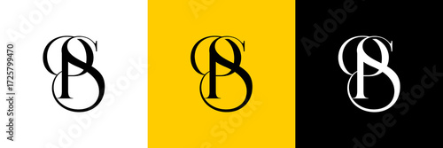 PS Letter Abstract Logo Design Vector , Initial Logo for Brand Company , Vector Illustration