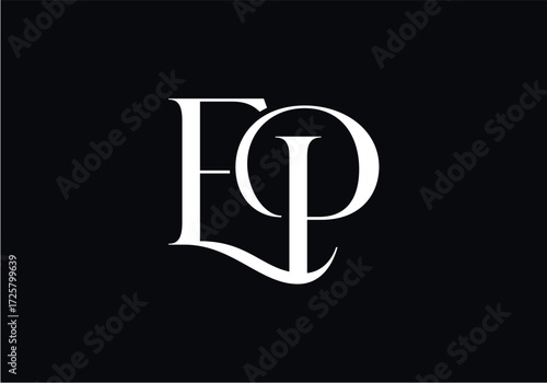 EP Letter Monogram Logo for Brand , Initial Logo Design Vector Illustration