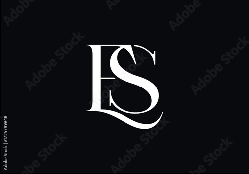 ES Letter Monogram Logo for Brand , Initial Logo Design Vector Illustration