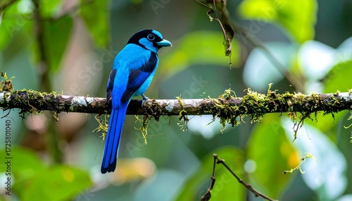 Wallpaper Mural Vibrant blue bird on branch Torontodigital.ca