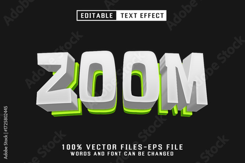 Zoom 3d Text - Editable Text Effect