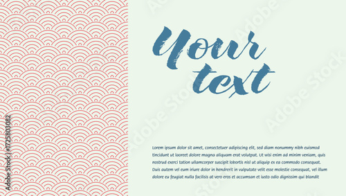 A captivating vector banner background, beautifully decorated with an authentic Asian-style pattern. This design features ample space for your custom text, perfect for menus, ads, or cultural events