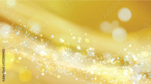 A soft, glowing background with golden hues and sparkling light effects, creating a dreamy and festive atmosphere