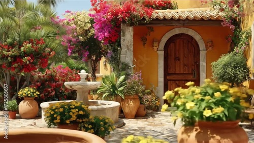 Wallpaper Mural Colorful garden entrance exterior Torontodigital.ca