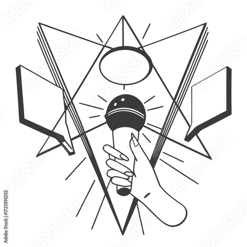 hand drawn vector illustration of an electric bulb