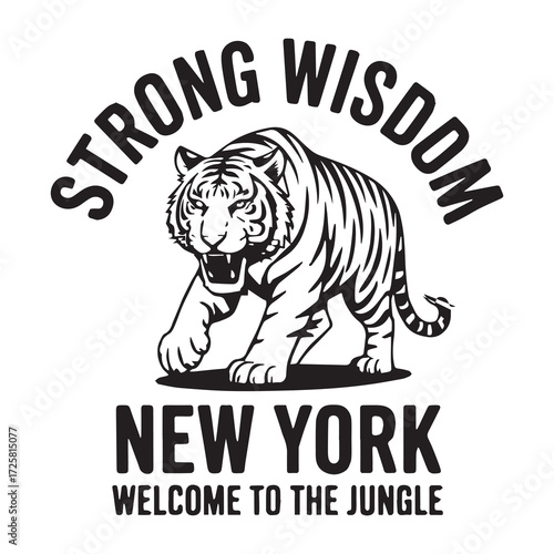tiger on a black background vector