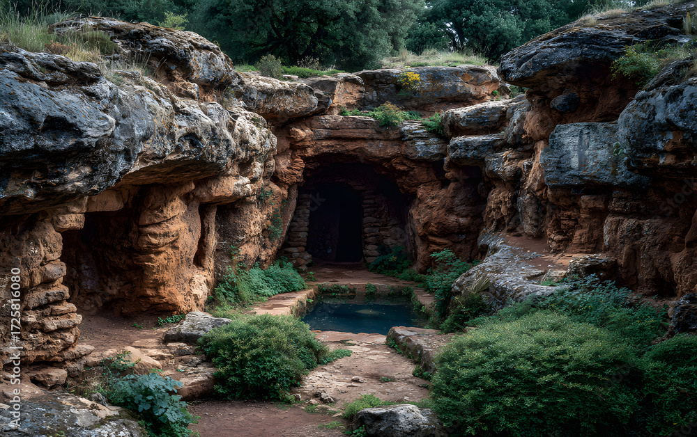 Obraz premium entrance to the Sierra de Atapuerca site, Spain