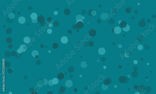 Teal Bokeh Background Scattered Circles Abstract Pattern