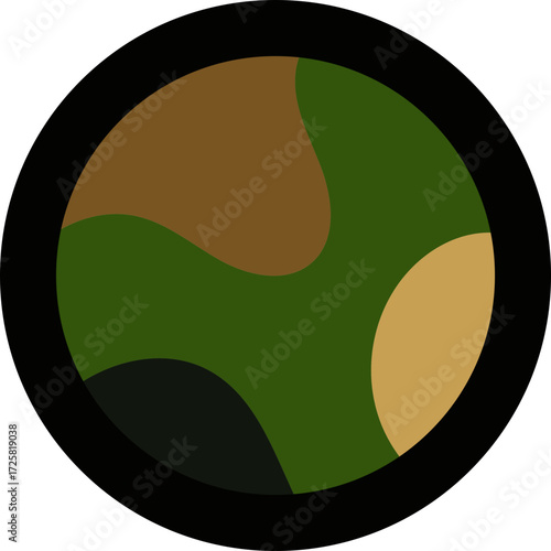Camouflage Letter full stop - Military Pattern Typography 