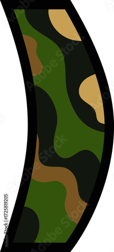 Camouflage Letter right parenthesis - Military Pattern Typography 