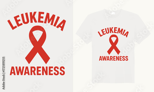 Show your support for leukemia awareness with this inspiring t-shirt design. Featuring a bold and vibrant awareness ribbon intertwined with empowering messages, this shirt symbolizes hope, strength, a
