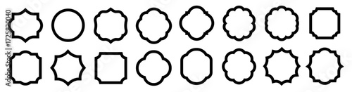 Islamic vector of door arch or window. Arab frame set. Islamic arabesque pattern.