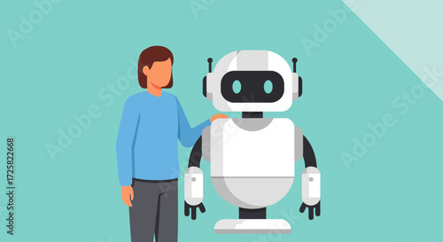 A Human and a Robot Together Exploring the Future of AI and Human Collaboration