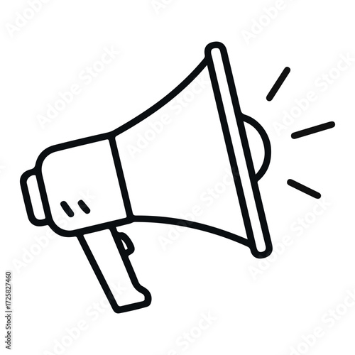 Megaphone isolated on white background