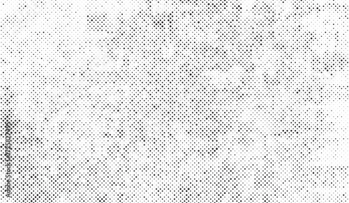 Grunge halftone gradient. Distressed vanishing grit noise background. Retro pixelated bitmap backdrop texture. Black and white sand wallpaper. Vector textured gritty surface. Anime manga comic overlay