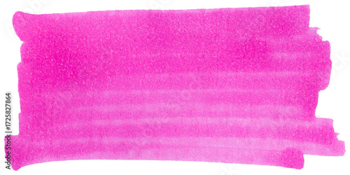 Hand drawn pink marker brush stroke shape, abstract ink highlight banner for underline, text background, emphasis, design element, doodle sketch