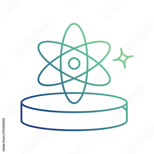 Quantum Computing icon with white background vector stock illustration