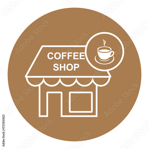 coffee shop cafe icon vector