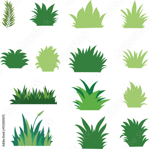 Stylized green grass field illustration