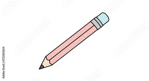 red pencil vector illustration