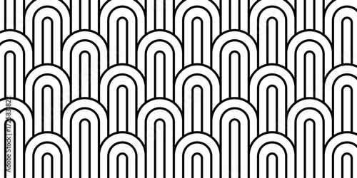 Seamless pattern with twisted lines, vector linear tiling background, stripy weaving, optical maze, twisted stripes.