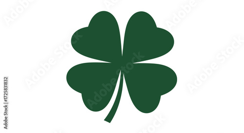 four leaf clover isolated white background