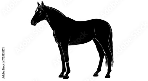 horse isolated on white background