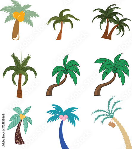 Stylized palm tree silhouette with tropical vibes