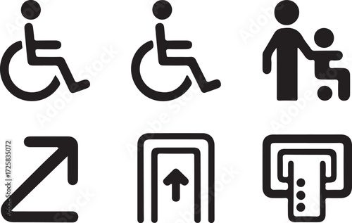 Accessibility and Inclusion A Set of Minimalist Vector Icons for Inclusive Design and Navigation