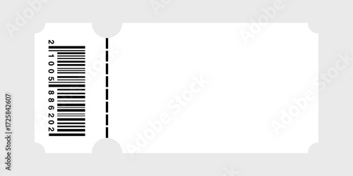 Blank Ticket Templates with Barcode – Printable, Editable & Customizable Designs