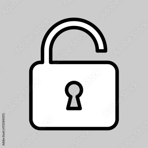 Lock icon collection. Locked and unlocked green, black, white, transparent, red line icon set. Flat security symbol. Vector illustration.