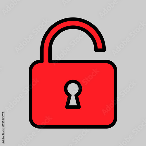 Lock icon collection. Locked and unlocked green, black, white, transparent, red line icon set. Flat security symbol. Vector illustration.