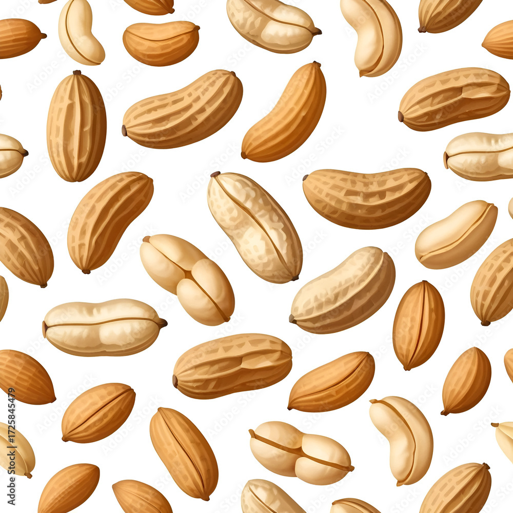 Obraz premium Peanut Seeds isolated on white background. Fresh peanuts with high nutrition